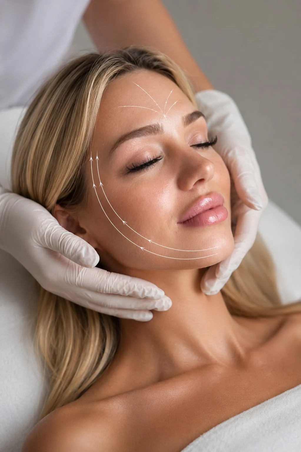 Lifting facial non-invaziv HIFU — liniile de lifting ale feței
